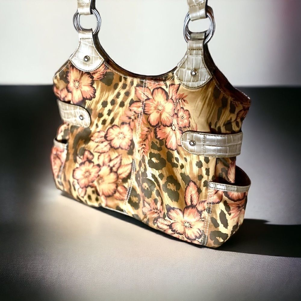 Sienna Ricchi l Double-Handle l Silky Animal Print l Leather l Purse, Satchel - Picture 13 of 15